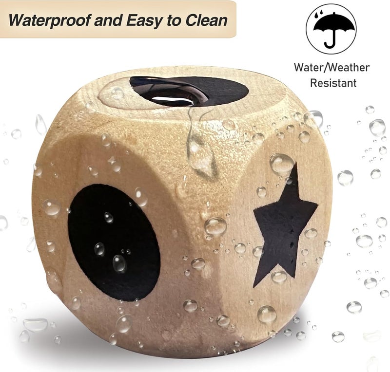 Failun Left Right Center Game Dice 1 Inch Wooden Dice with Drawstring Bag, Easy to Store and Carry Around, Convenient for Travel (3 pcs) - Image 4